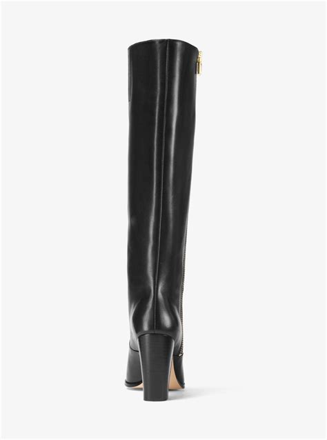 michael kors stiefelette margaret schwarz|Michael Kors leather platform boots.